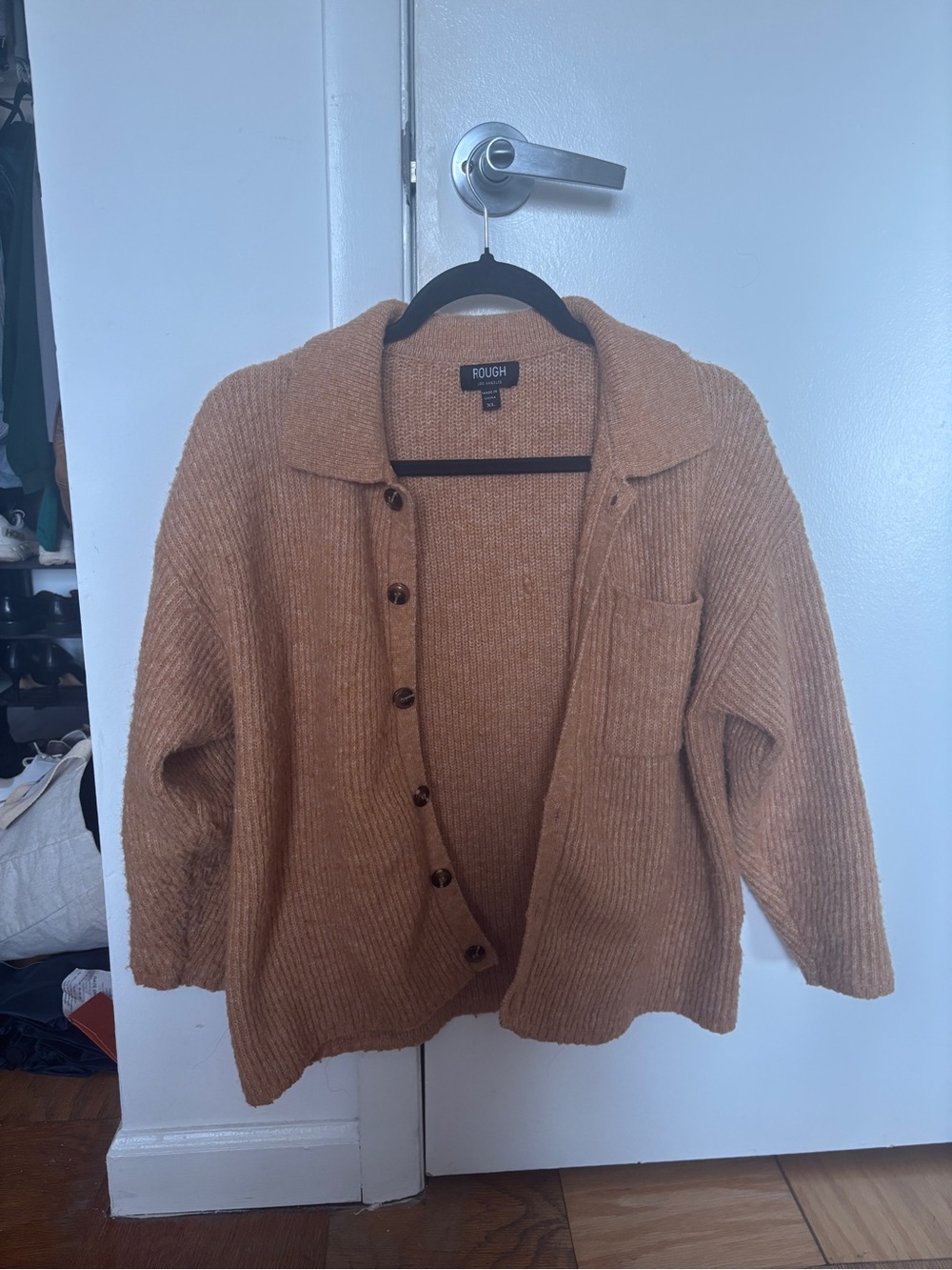 Collared tan sweater